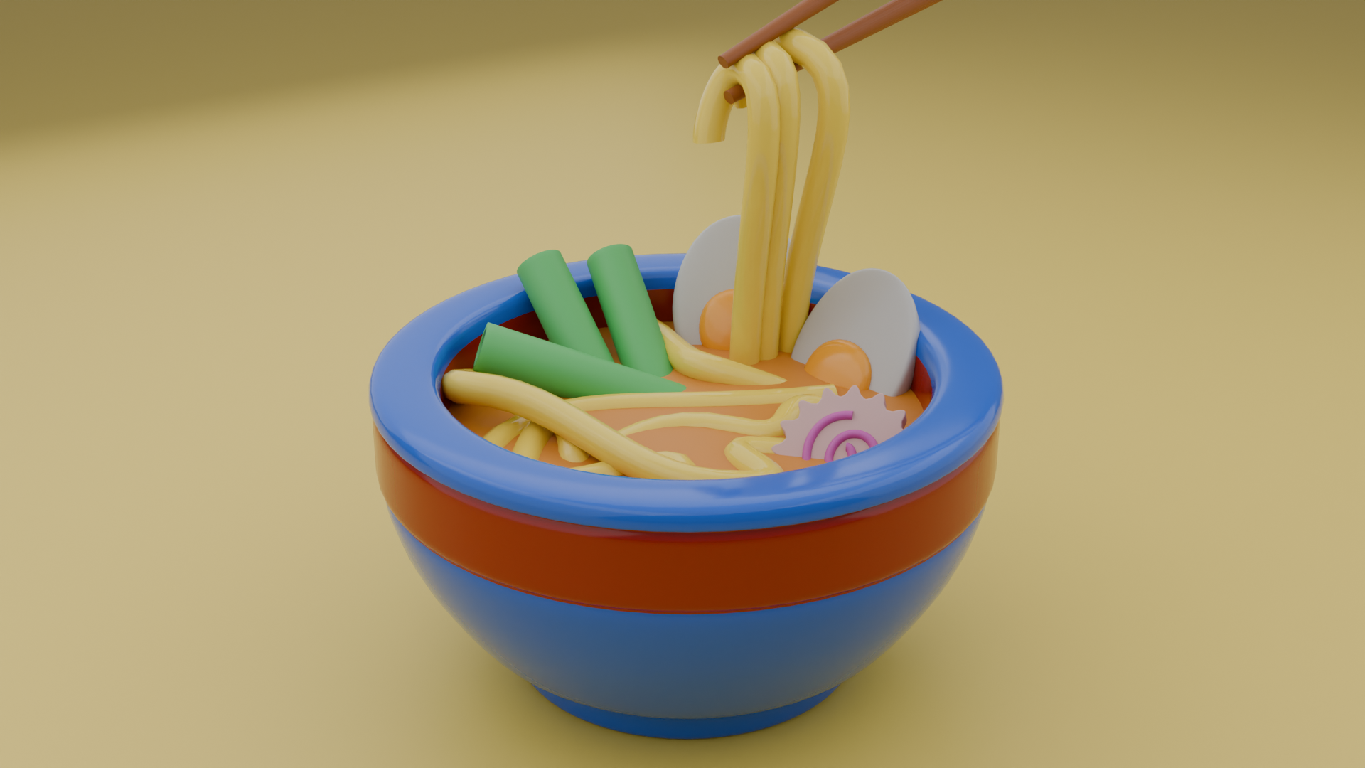 Ramen Bowl — Blender render